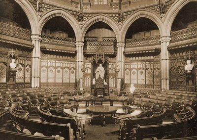 Gemeinderatssaal im Londoner Guildhall, 1890 von British Photographer